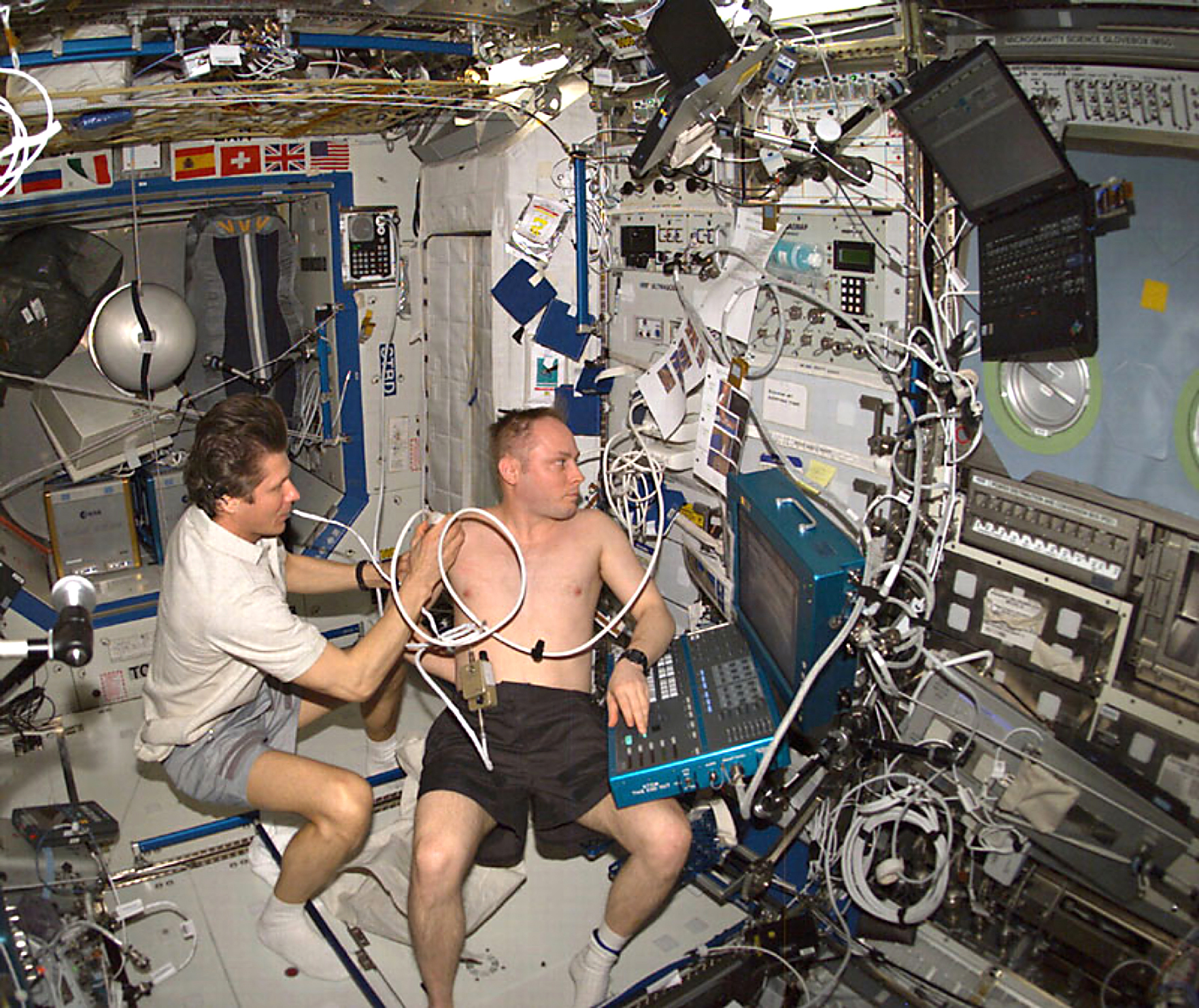 ultrasound procedures help provide for medical diagnoses on the International Space Station