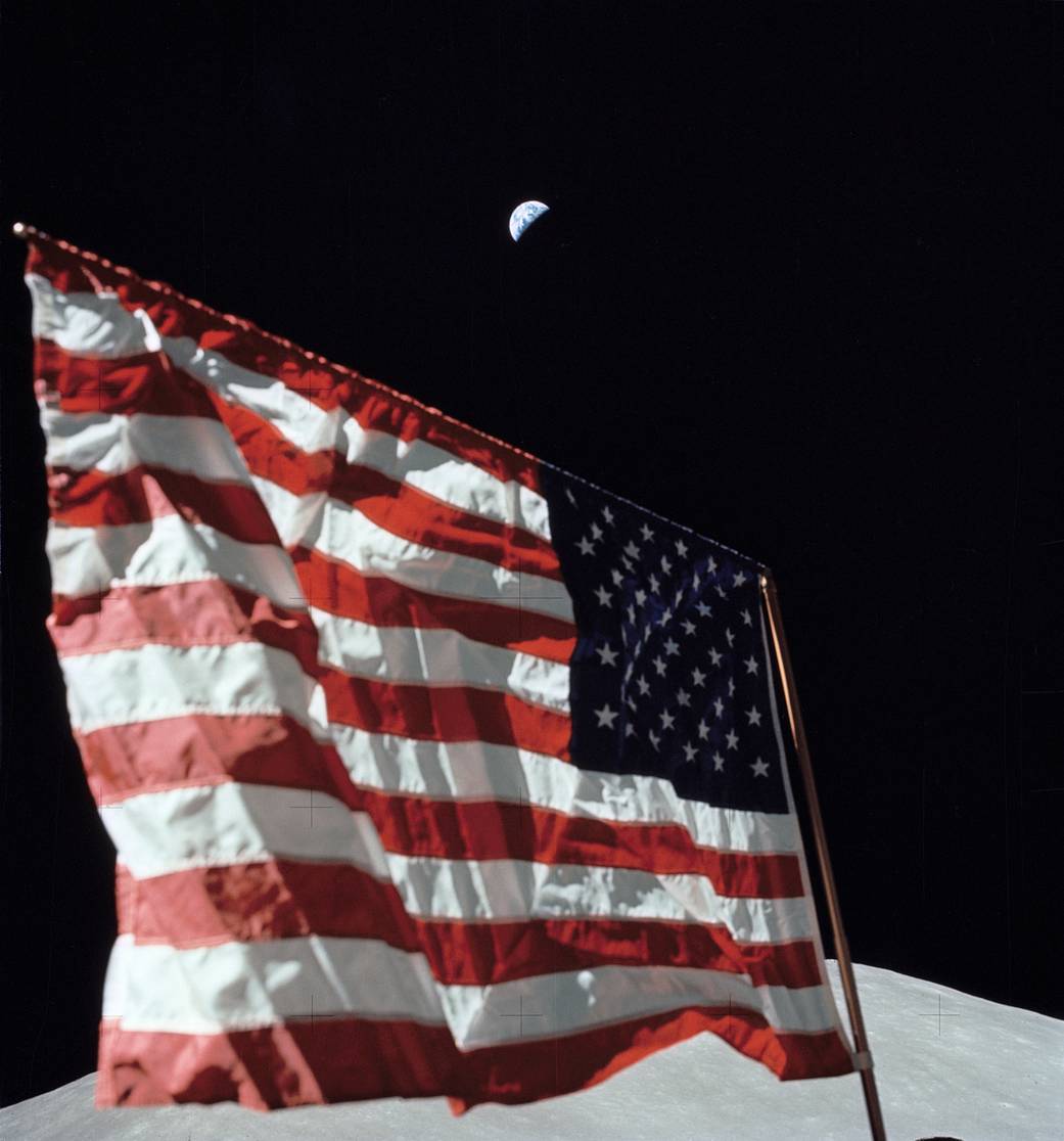 Apollo 17 lunar flag 