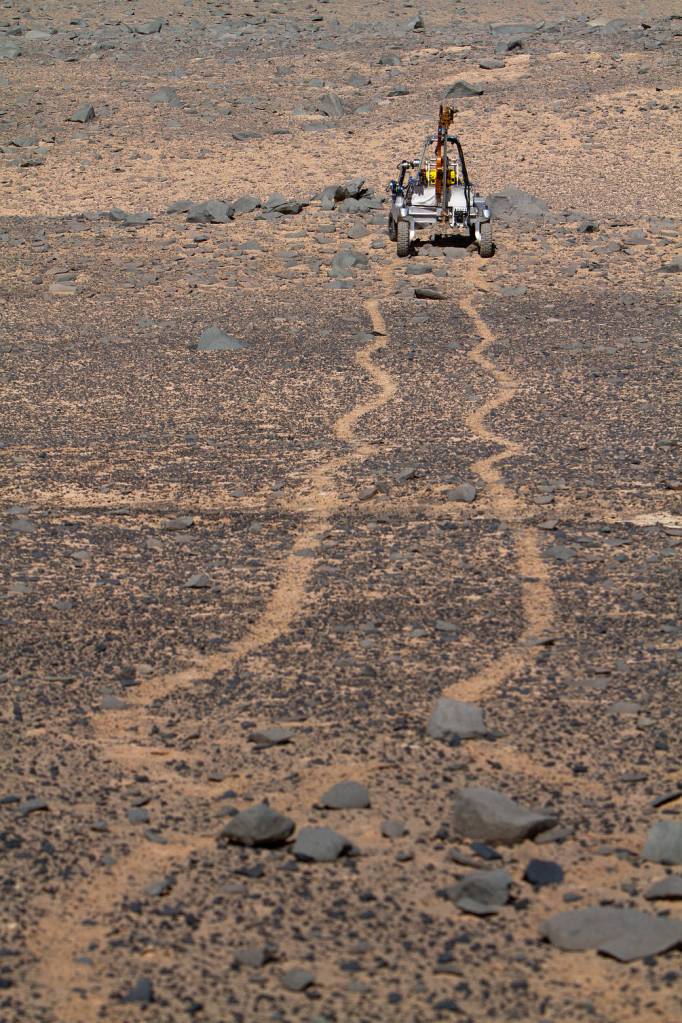 Tire Tracks on “Mars” – Atacama Rover Astrobiology Drilling Studies