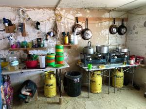 The ARADS camp kitchen is a lively, colorful place.