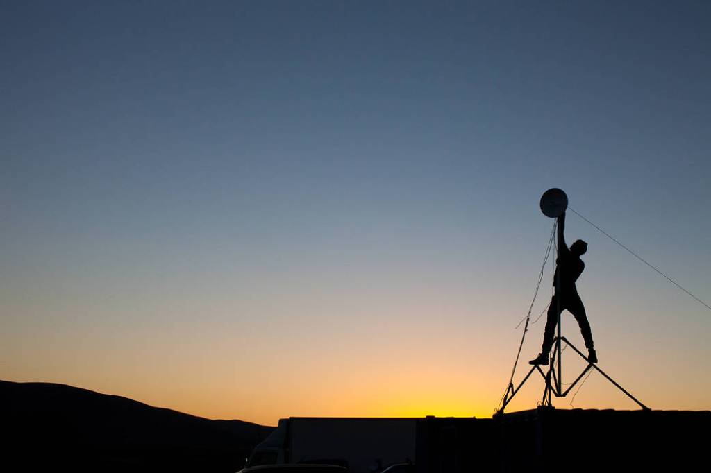 Sunset Set-Up at the Atacama Camp – Atacama Rover Astrobiology Drilling Studies