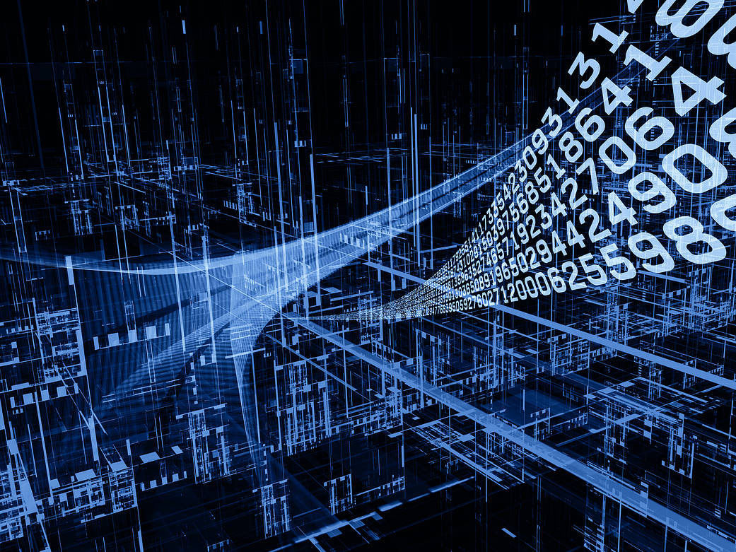 Composition of numbers lights and design elements