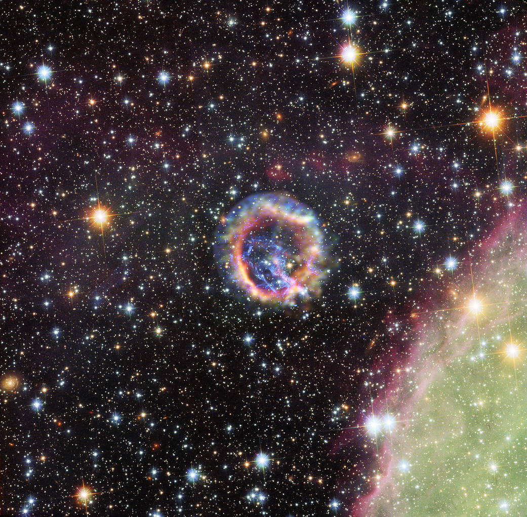 X-ray & Optical Images of Supernova Remnant E0102-72.3.