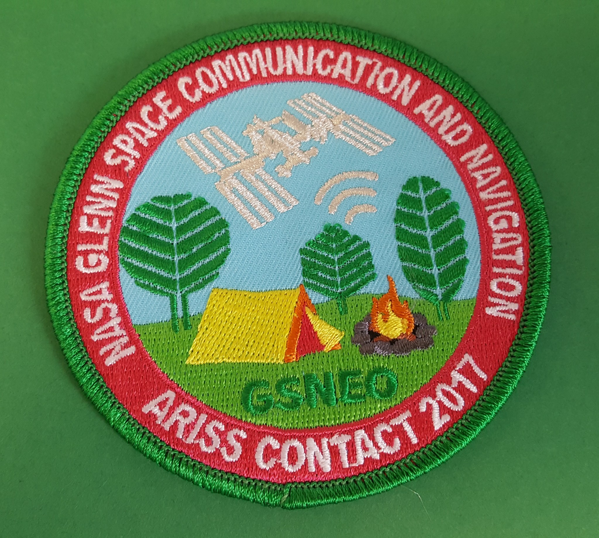 Patches Girl Scouts received upon completion of the ARISS contact.