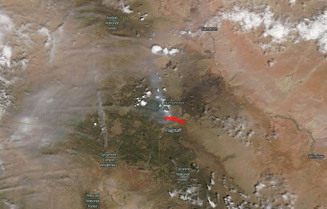 Suomi NPP Image of the Museum Fire in Arizona