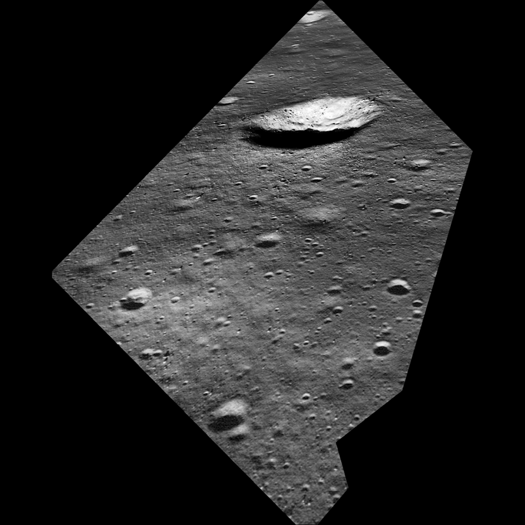 View from window of moon surface