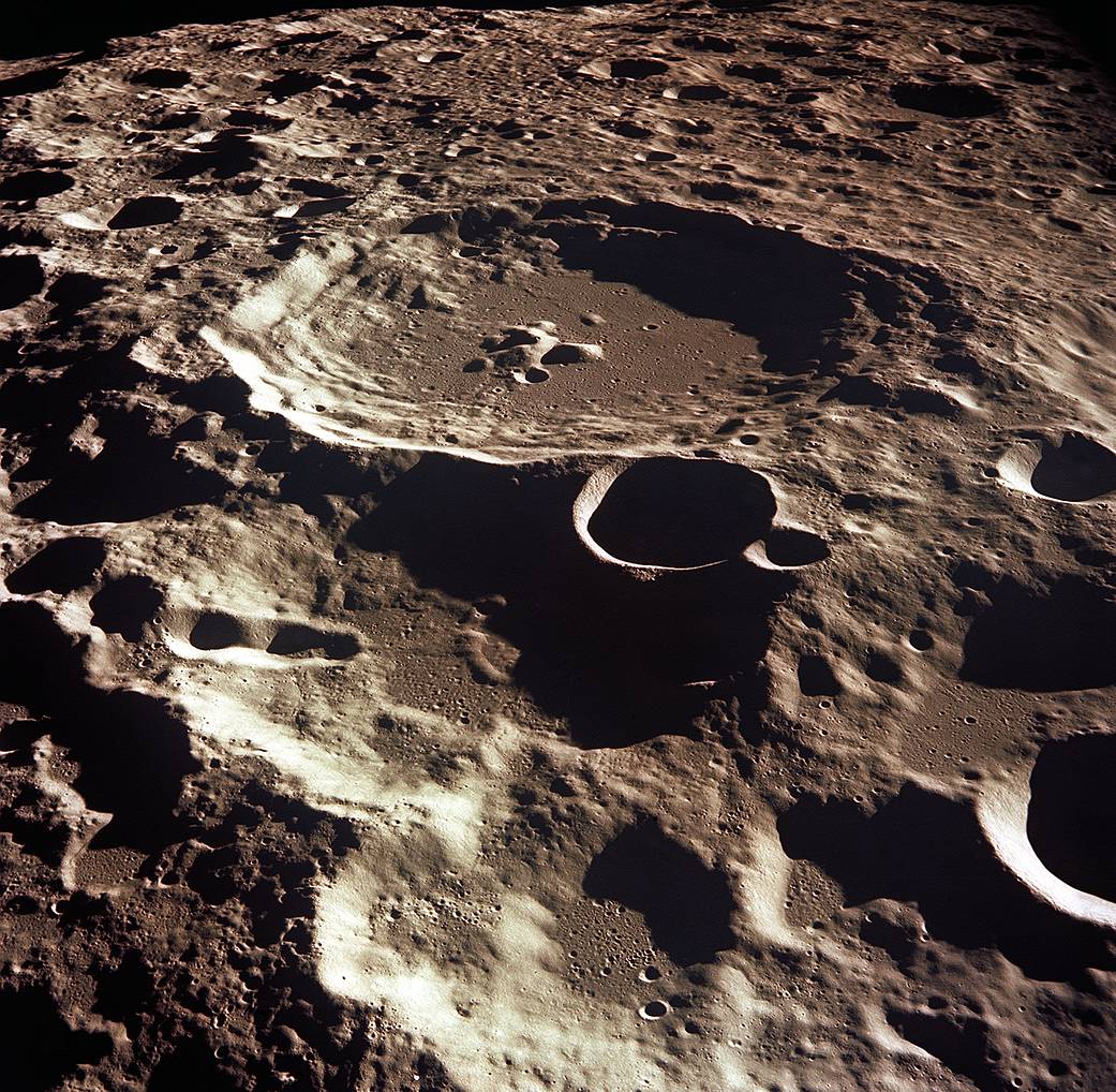 Crater 308 on lunar surface
