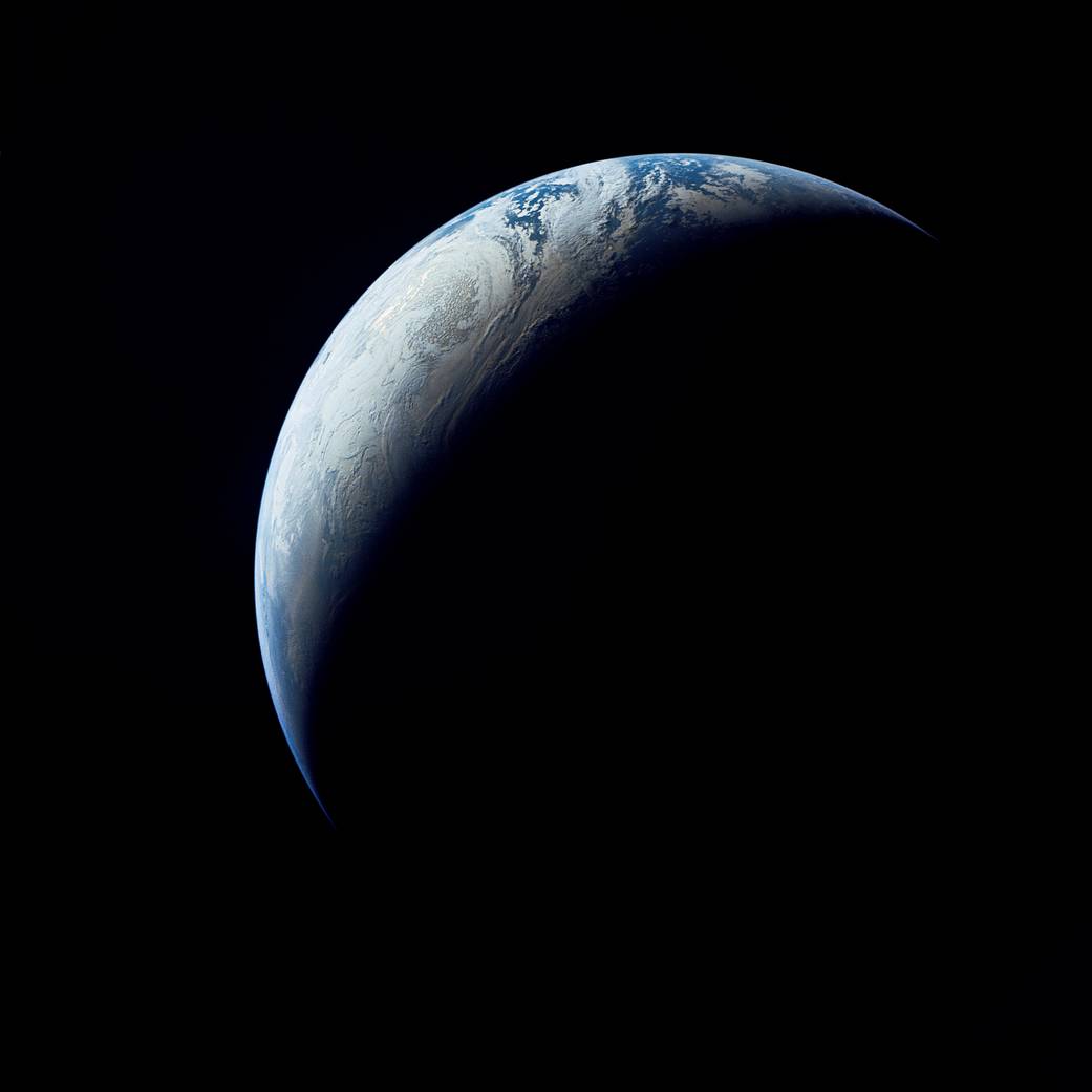 Earth as viewed from 10,000 miles by Apollo 4