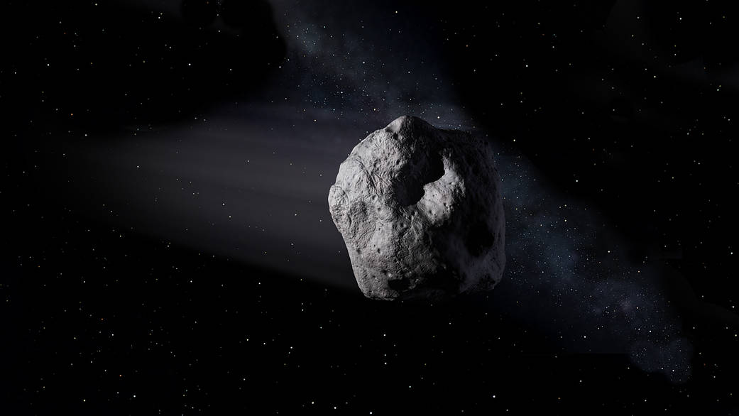 Artist's concept of a near-Earth object.