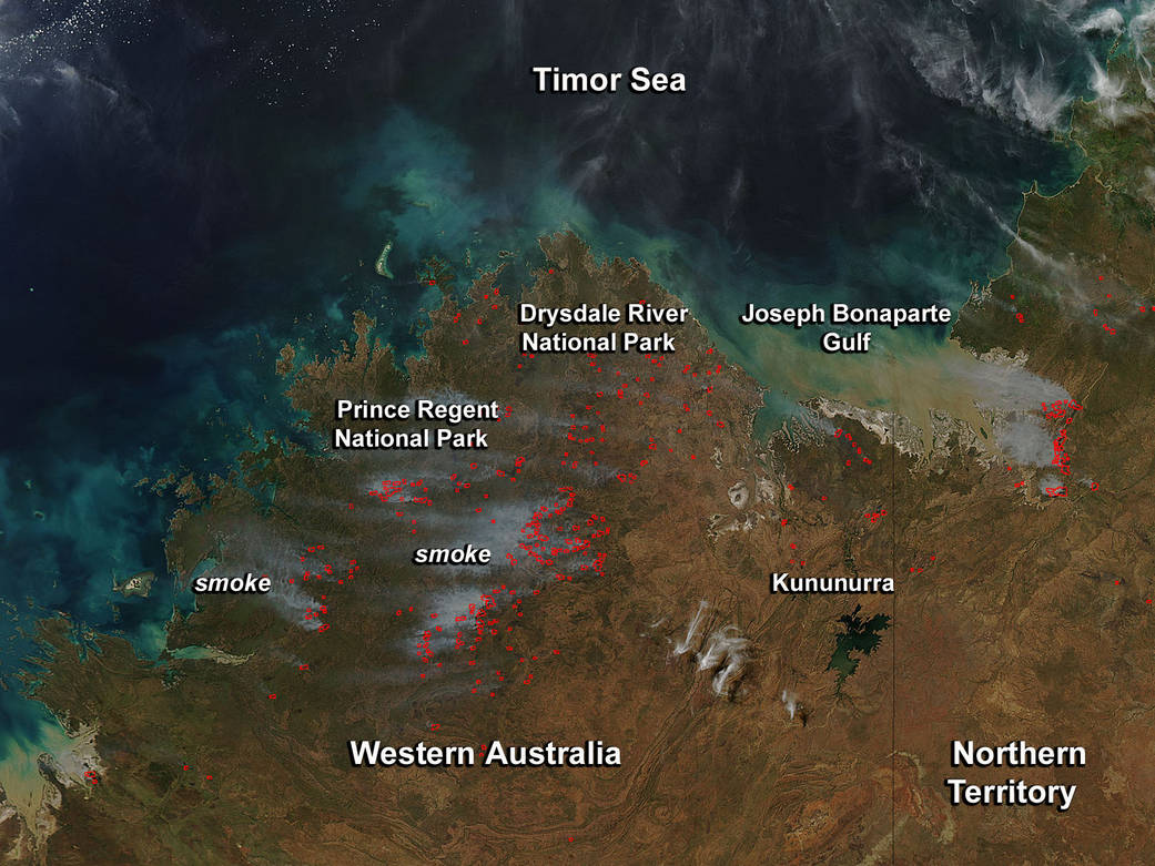 Fires in Kimberely region of Australia