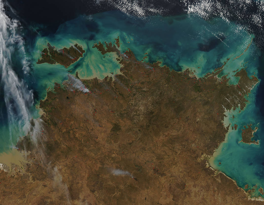 MODIS images of fires in Australia