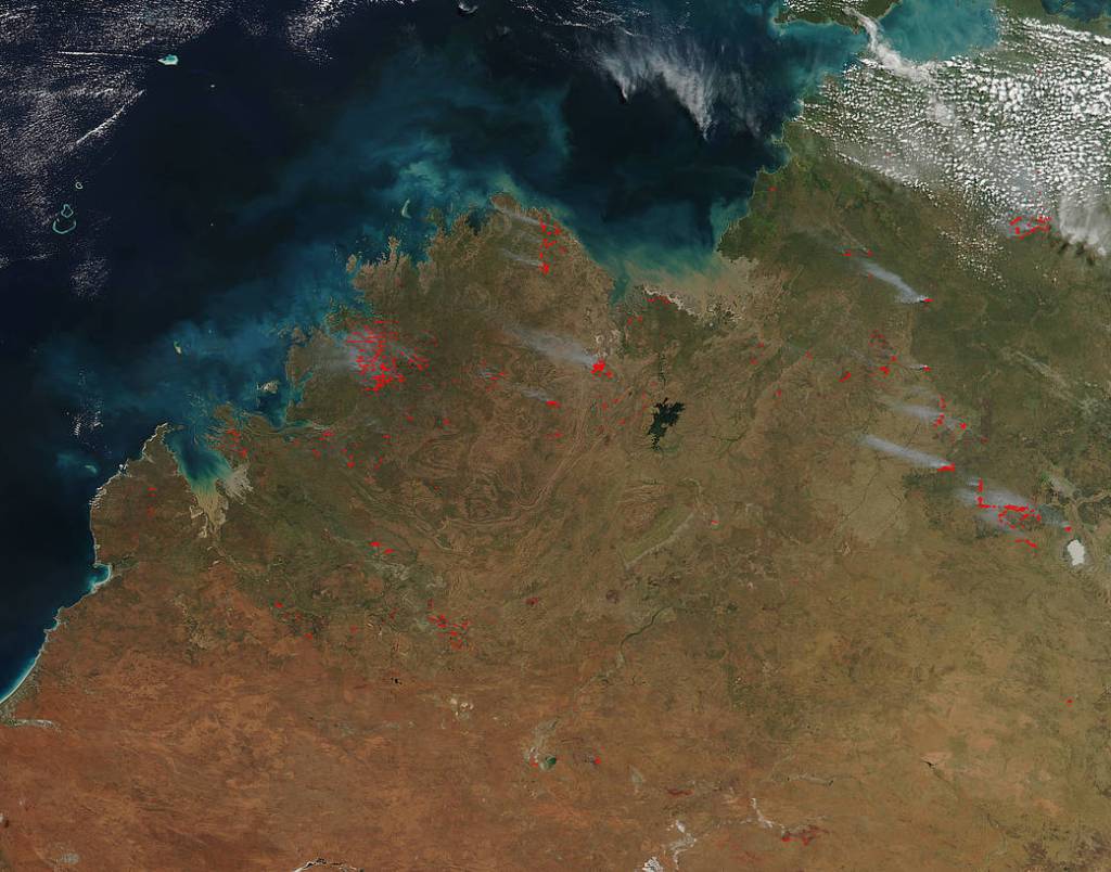 Bushfires Crisscross Northern Territory in Australia