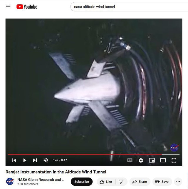 Screenshot of wind tunnel video.