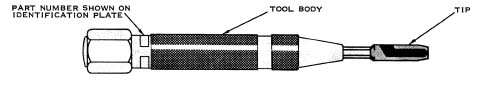 diagram of Taper Pin Insertion Tool. Amp Inc. Part Number 380430-2
