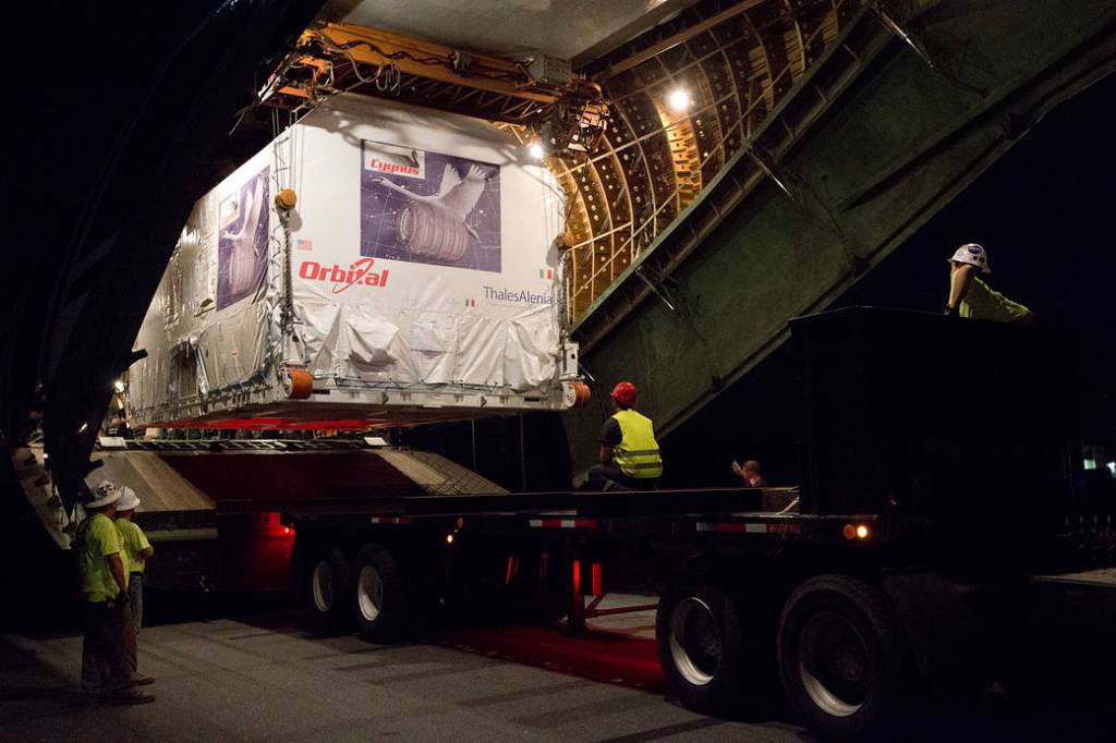 Cygnus Cargo Module arrives at Wallops