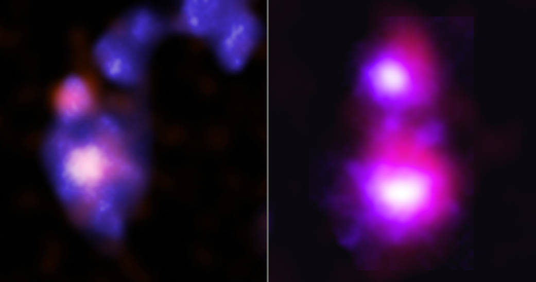 The dwarf galaxies are on collision courses are found in the galaxy clusters Abell 133 and Abell 1758S.