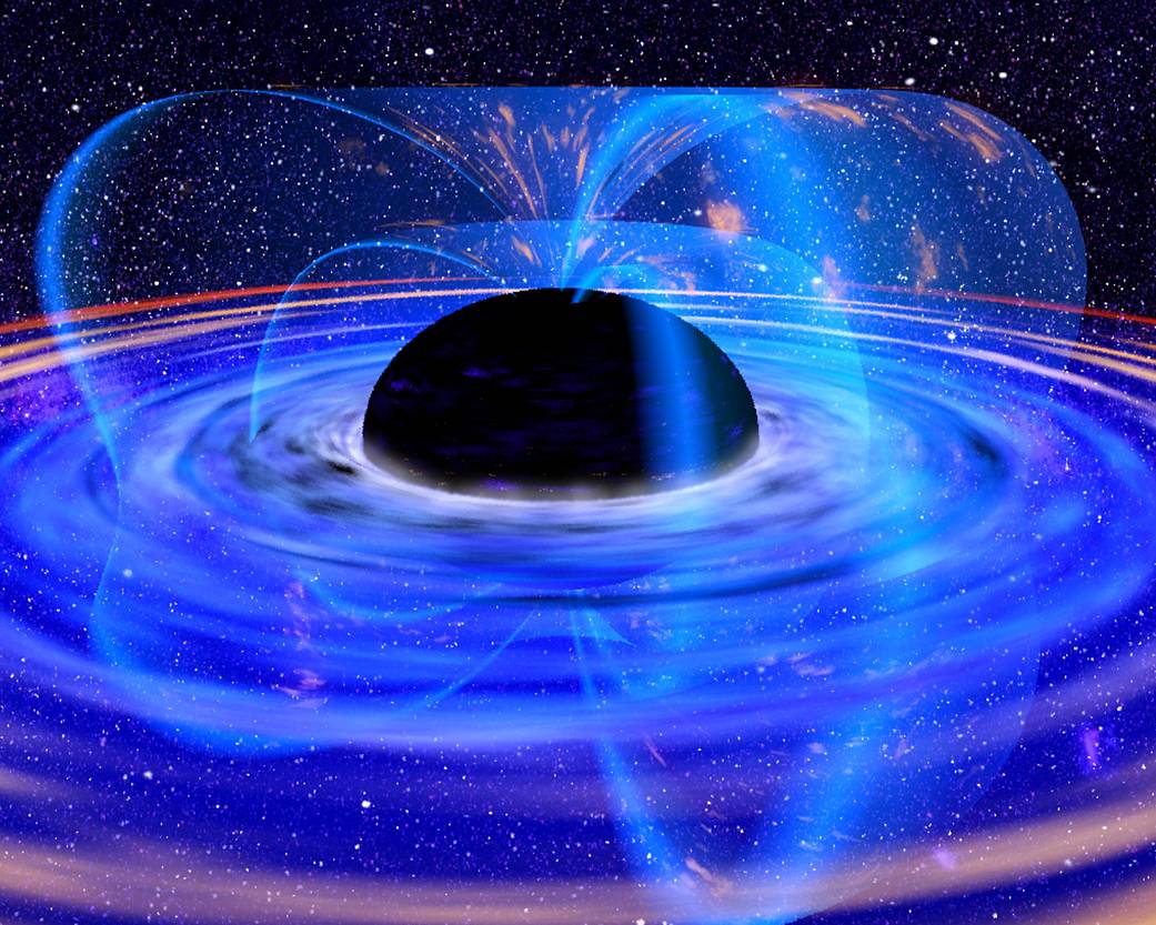 An artist's impression of a black hole accretion disk.