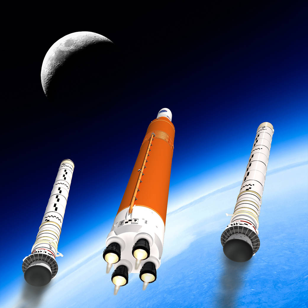 SLS with the Moon in Sight