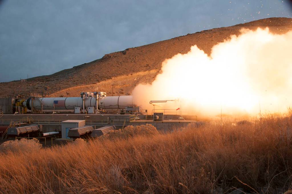 Test Firing of Booster for NASA’s New Rocket