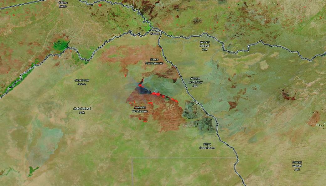 Fires in Botswana