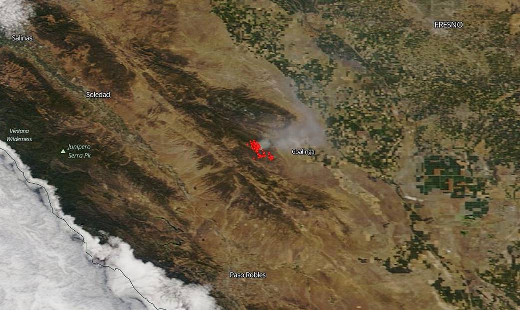 Mineral fire near Fresno, Calif.
