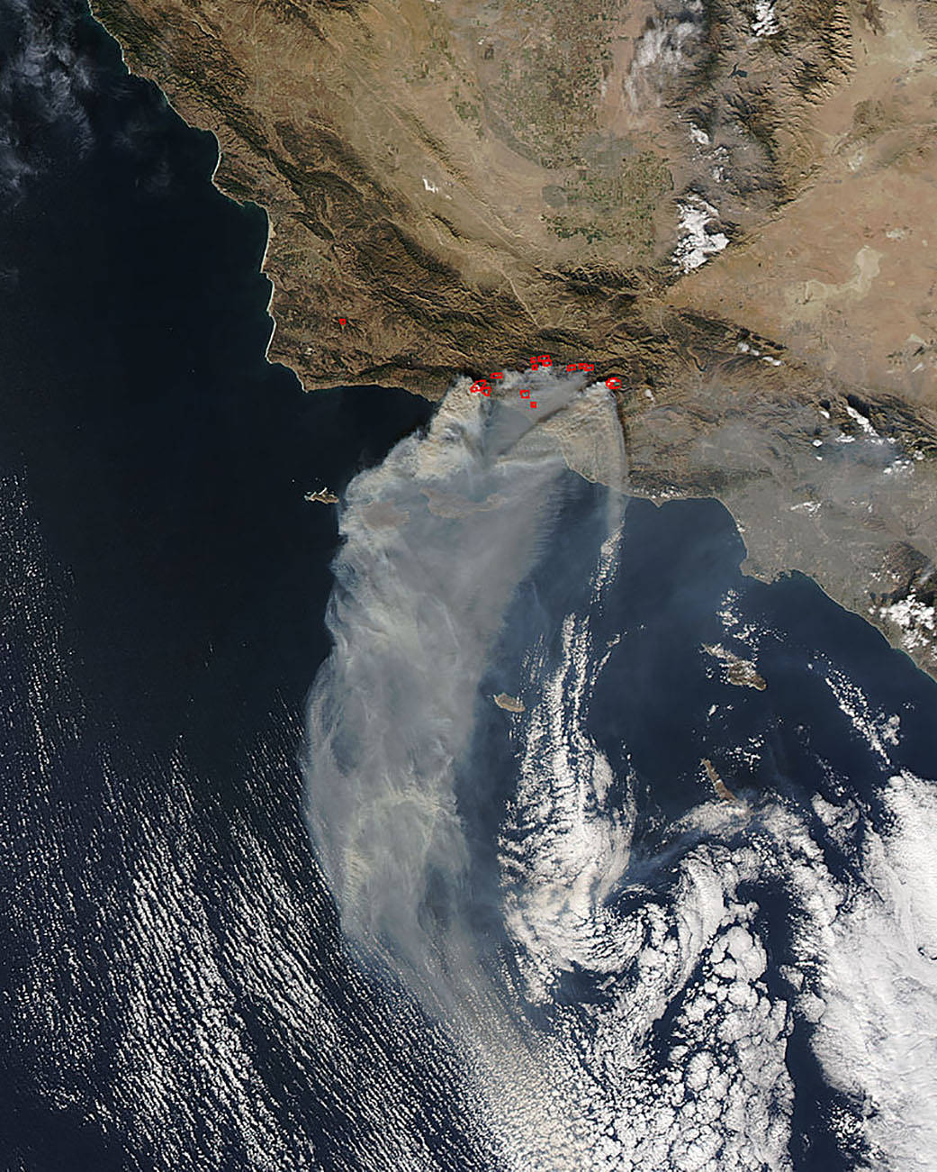 Aqua image of Thomas Fire