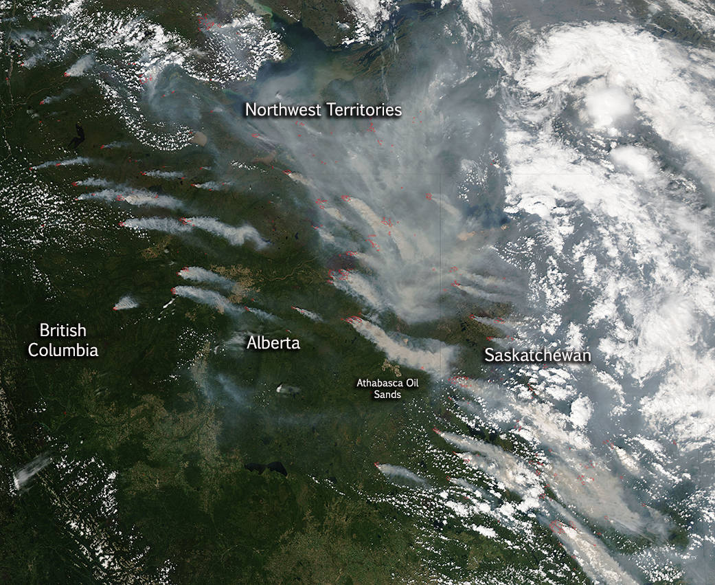 Fires in Alberta and Saskatchewan