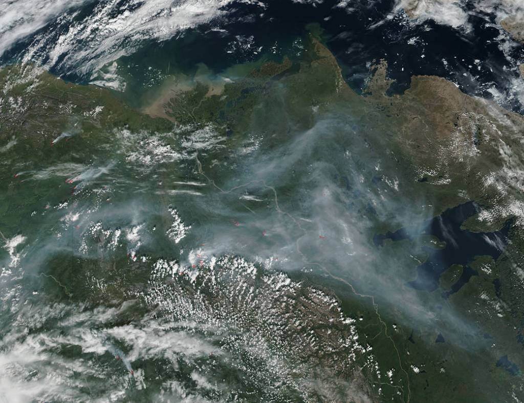NASA Sees Smoke From Canada’s Northwest, Yukon Territory Fires
