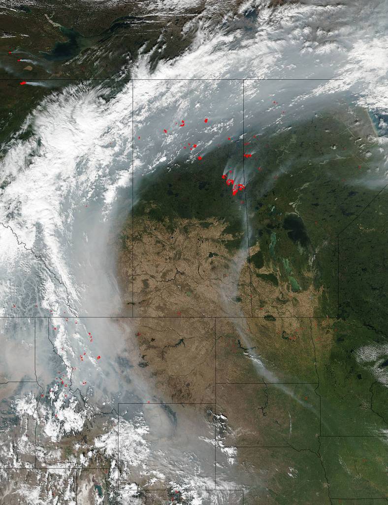 Wildfire Smoke Takes to the Jet Stream Over Canada
