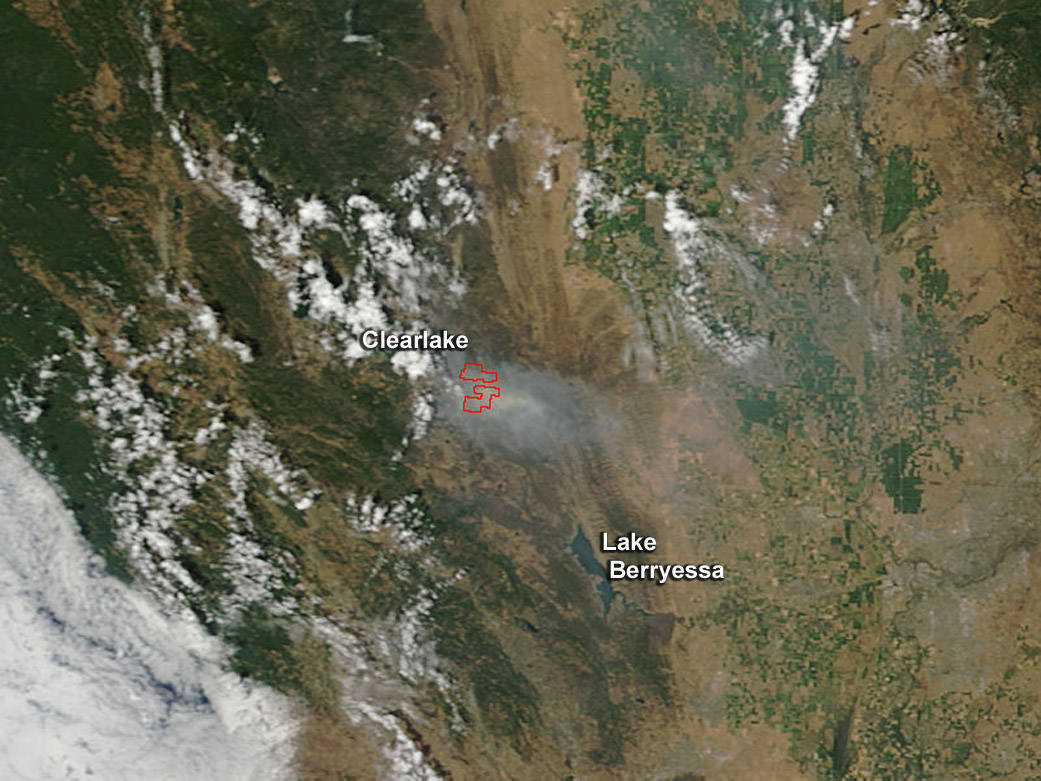 The Rocky Fire in Lake County, California