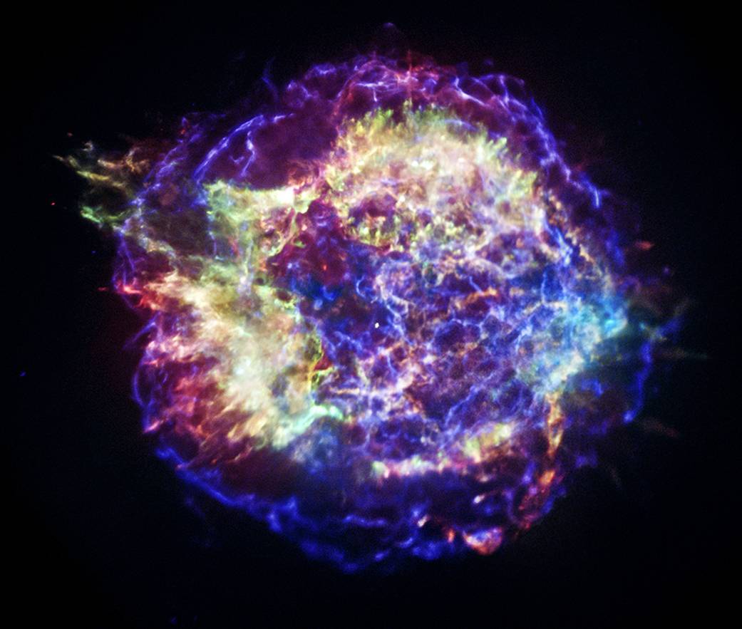 Composite image of Cassiopeia A supernova remnant