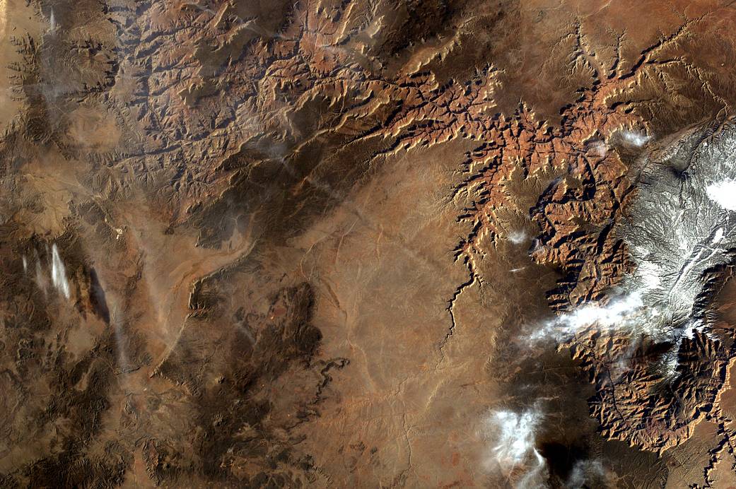 Grand Canyon photographed from orbit