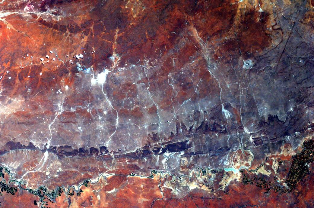 Land formations in South Africa imaged from low Earth orbit