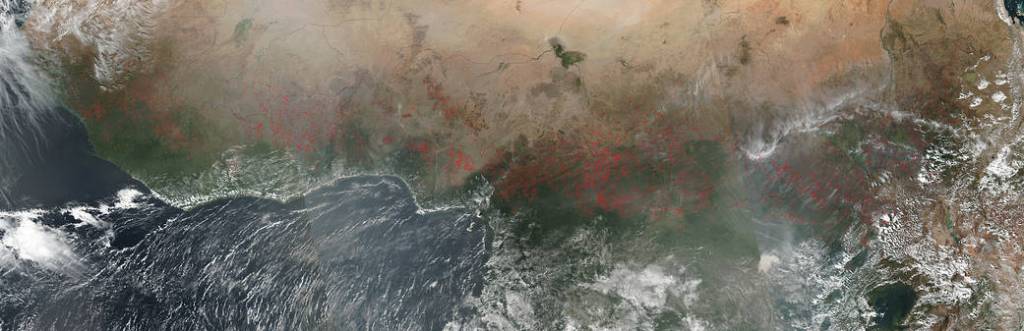 Central Africa Alight With Fires