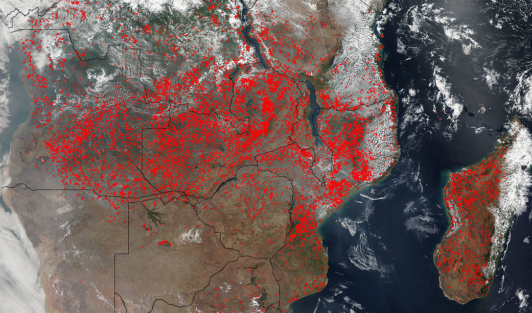 fires in Central Africa