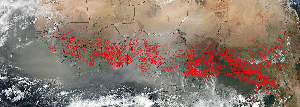 Agricultural fires in Central Africa
