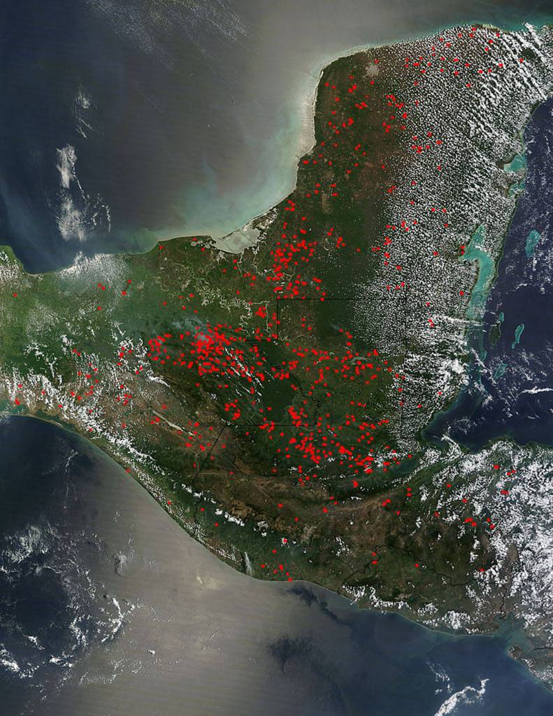 Agricultural Fires Continue in the Yucatan Peninsula