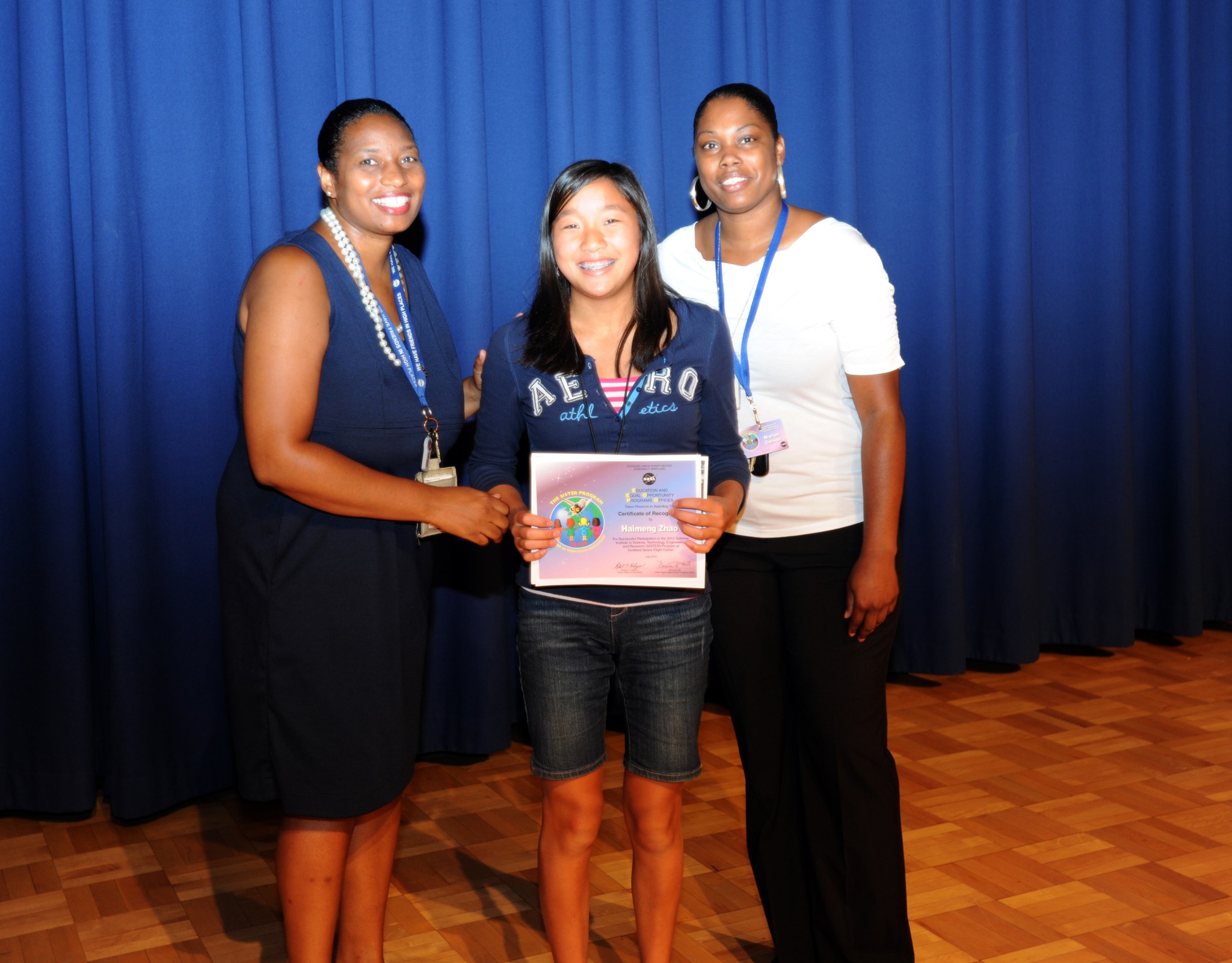 photo of SISTERS program activities at NASA Goddard in 2012