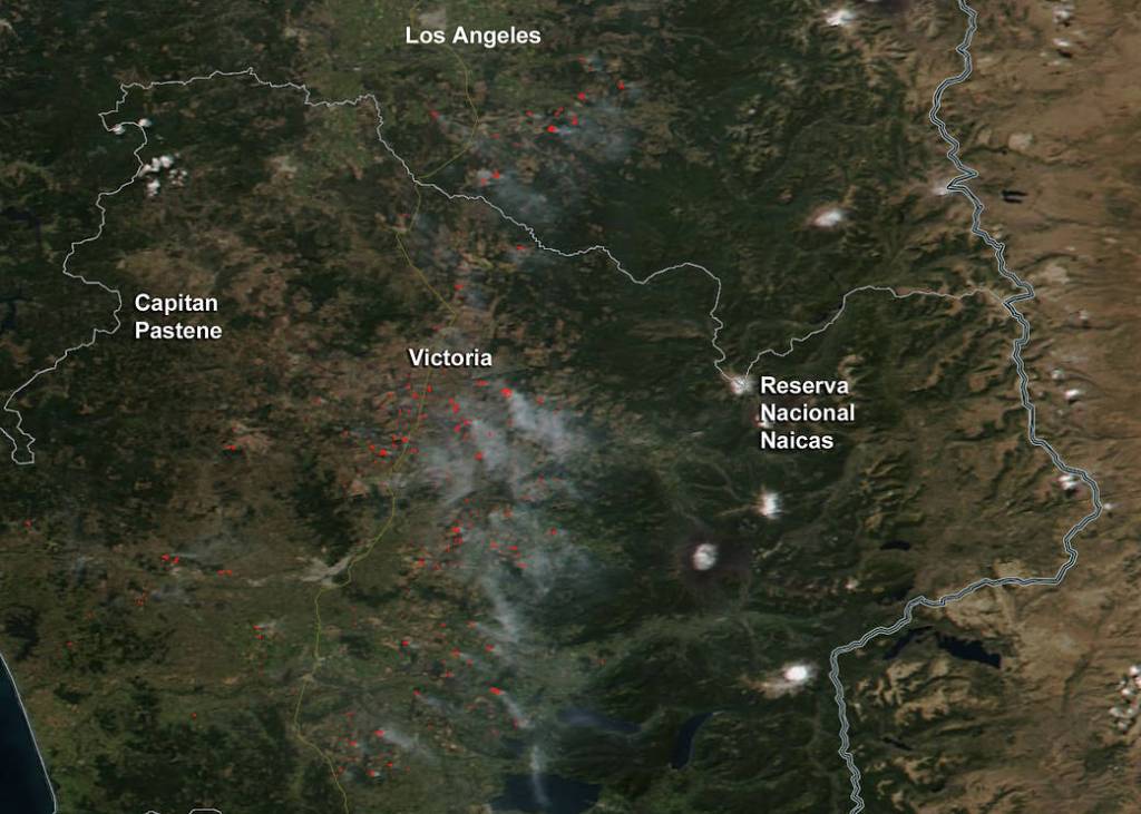 NASA-NOAA’s Suomi NPP Satellite Sees Fires Light Up Southern Chile