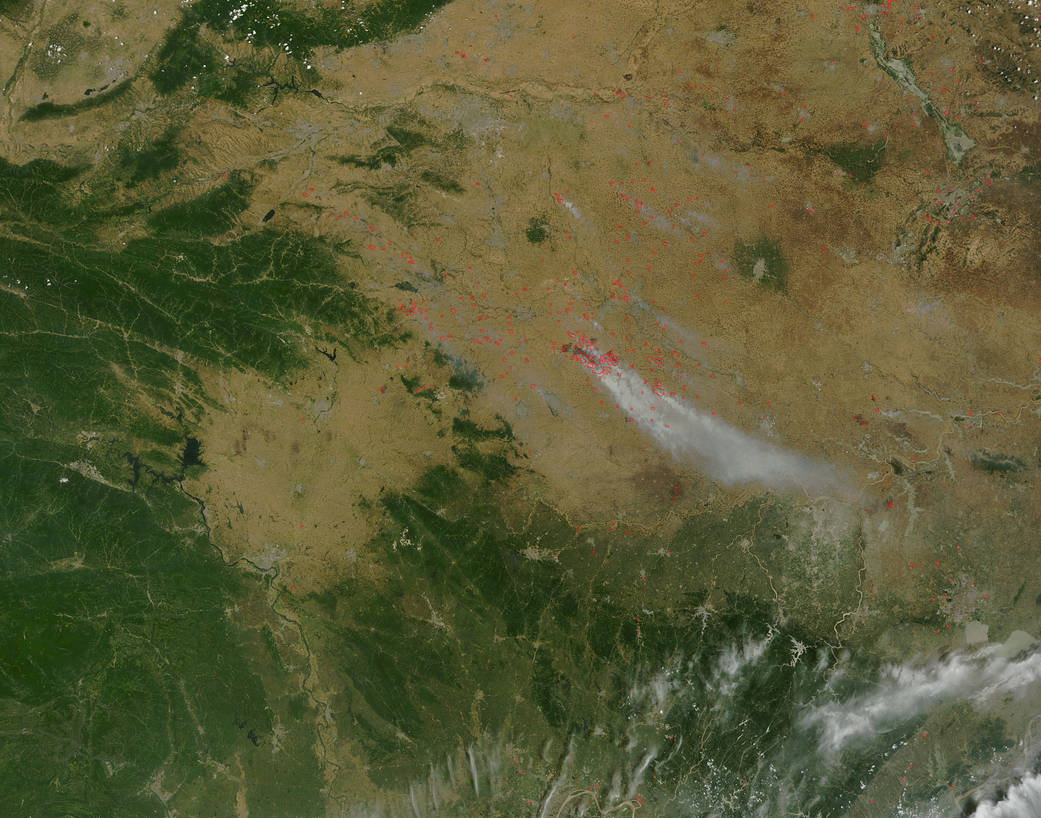 Agricultural fires in China