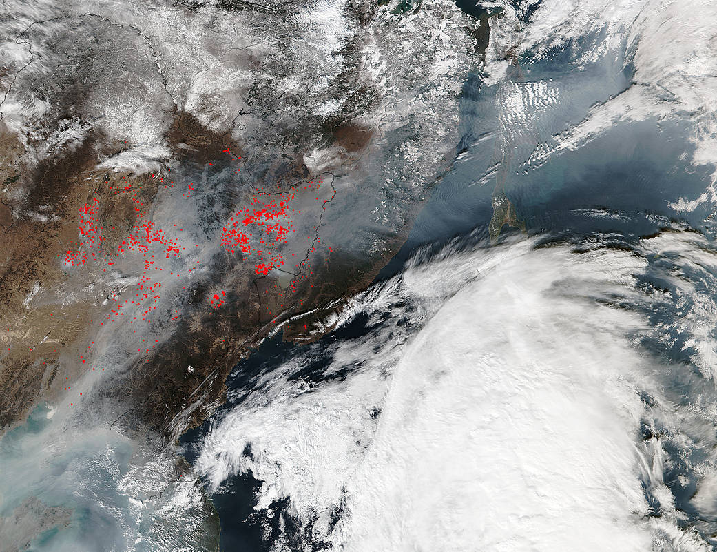 Fires in china