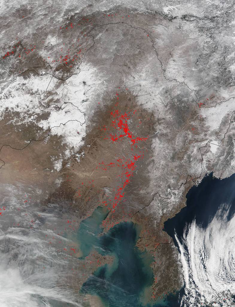 Eastern Asian Fires Spotted by NOAA/NASA’s Suomi NPP Satellite
