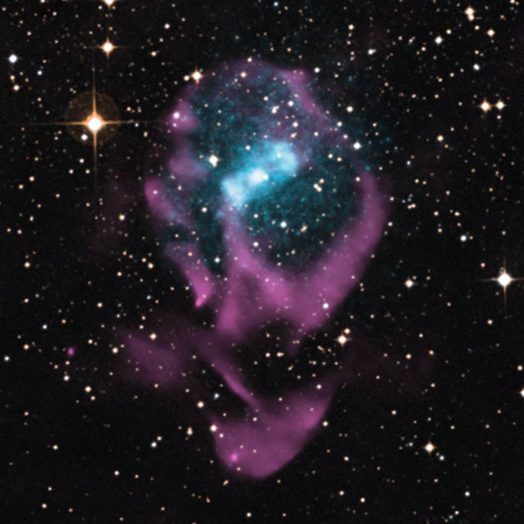 Composite image of X-ray binary Circinus X-1 