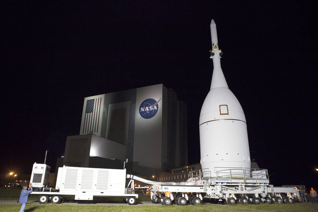 Orion at Vehicle Assembly Building