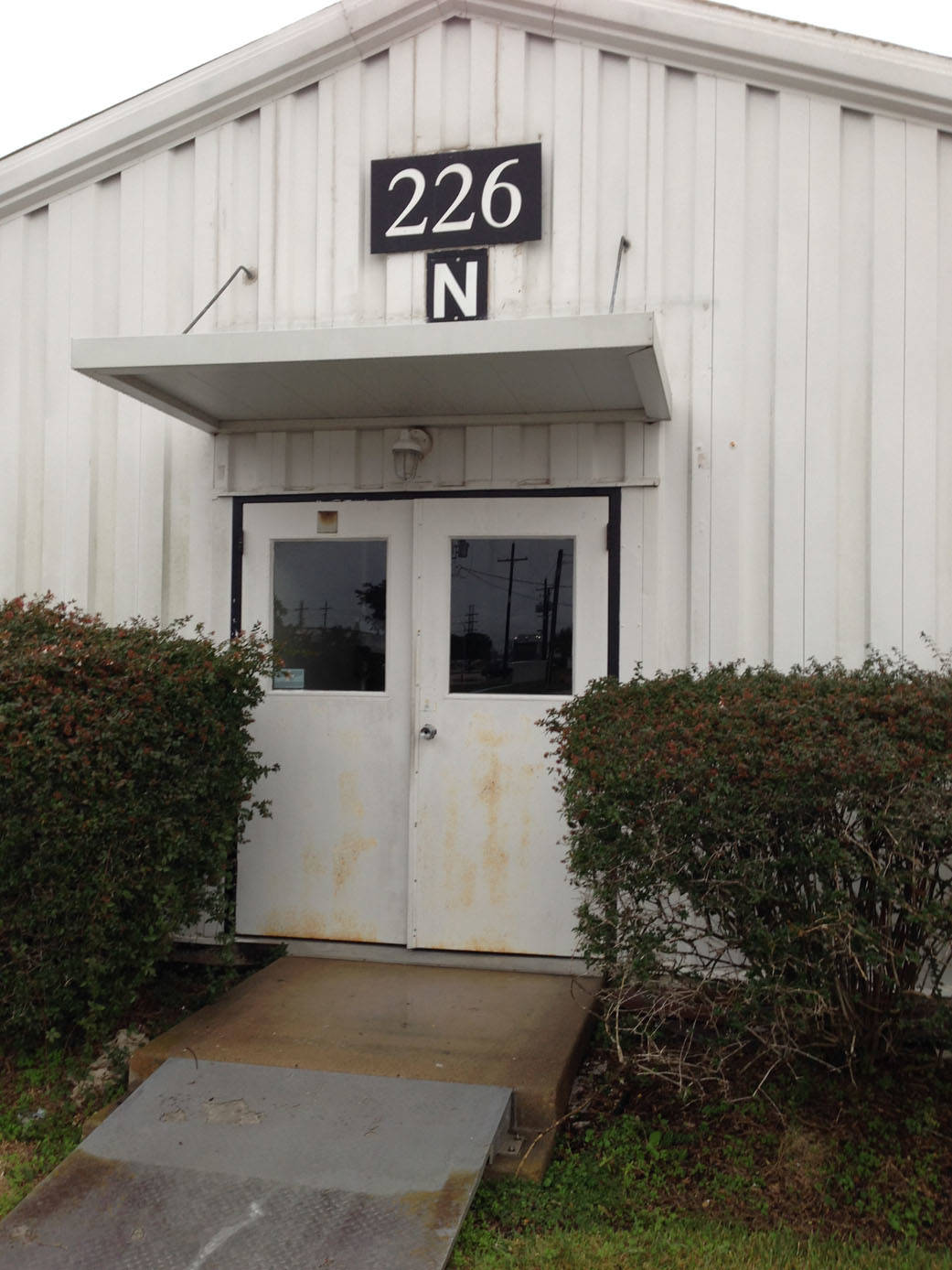 Close Up of the Front Door on Building 226 – North Entrance