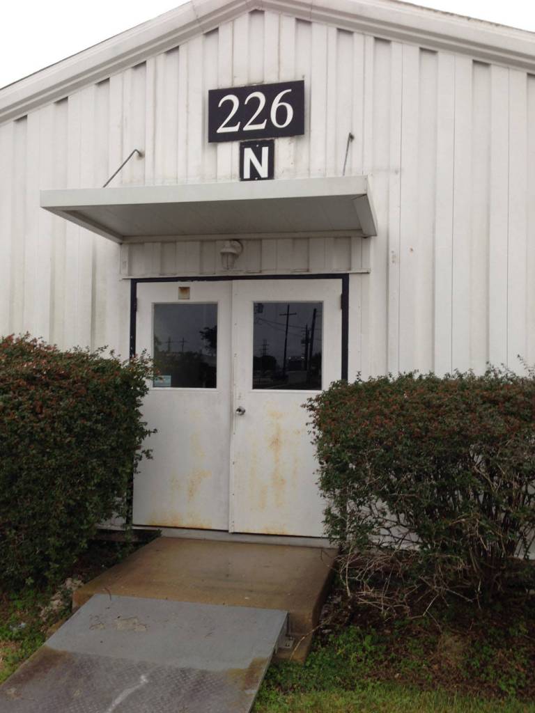 Close Up of the Front Door on Building 226 – North Entrance