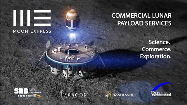 Moon Express concept for a commercial lunar lander.
