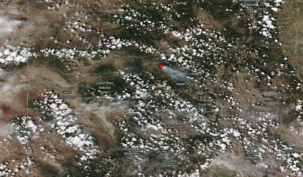 Suomi NPP image of Lake Christine fire