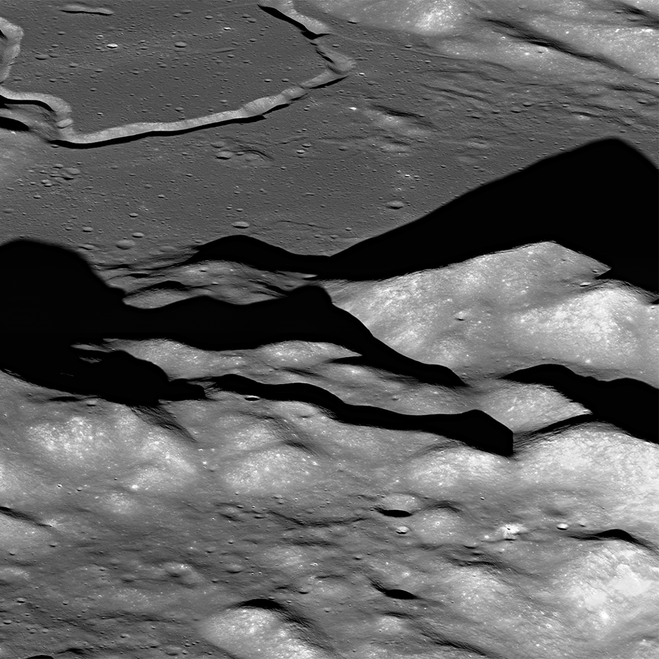 Mt. Hadley on the moon, seen by LRO