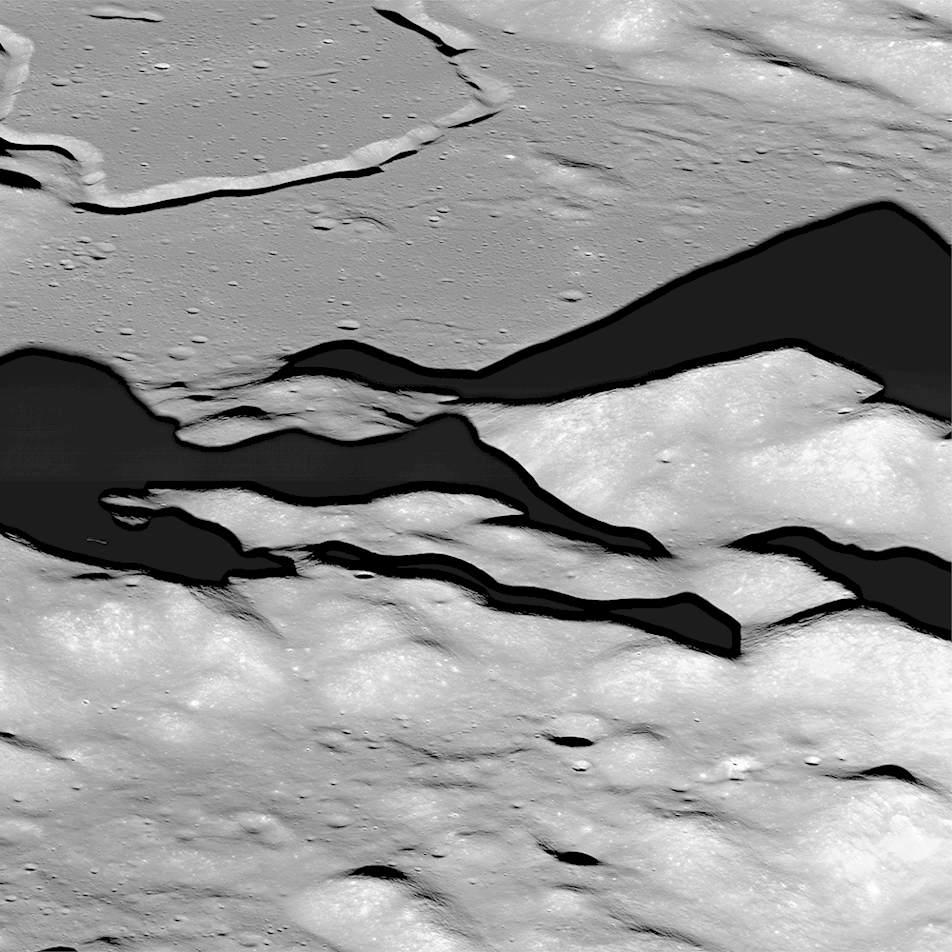 Mt. Hadley on the moon, seen by LRO